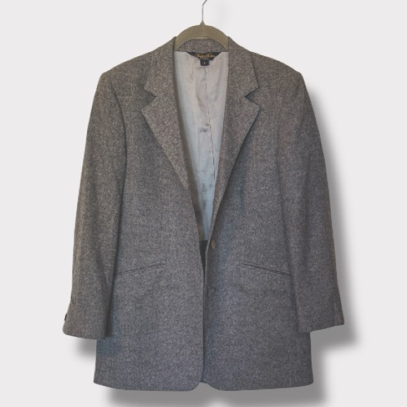 Brooks Brothers Grey 100% Camel Hair Women's Button Up Blazer Coat- Size 4 - Picture 1 of 9